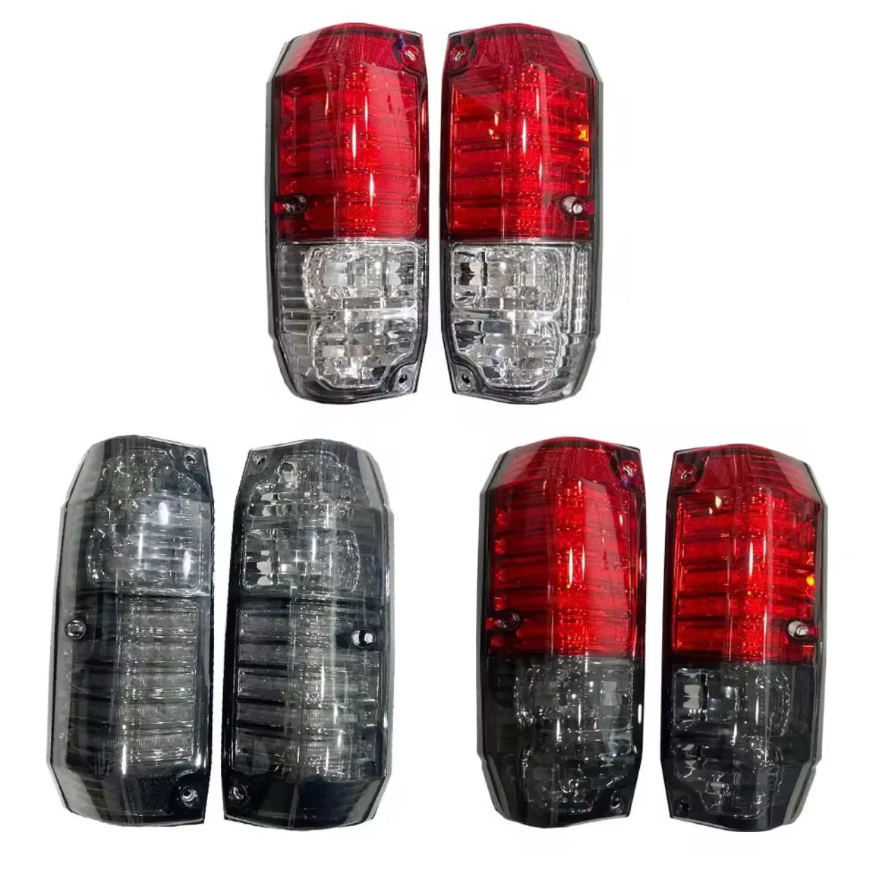 LC76/78 Aftermarket LED Tail Lights — Full Smoked (Pair)